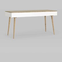Стол рабочий Stool Group письменный Berber принт 4 с двумя ящиками ножки массив ясеня