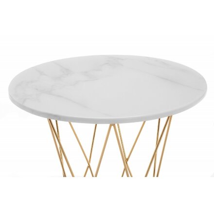 Стол деревянный Melan white / gold 