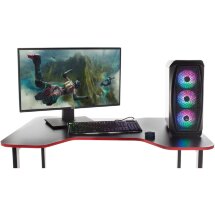 Стол игровой Бюрократ Knight Table L Red столешница ДСП красный каркас черный металл
