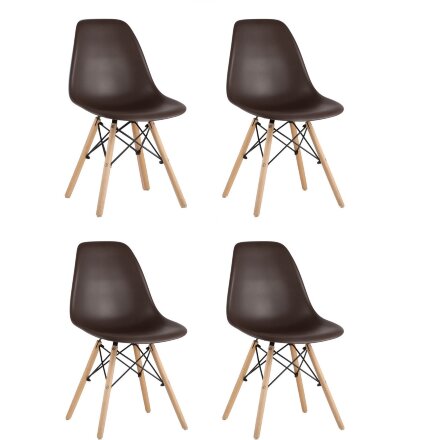Стул Eames DSW коричневый x4 
