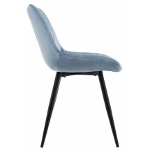 Стул на металлокаркасе Fox black / grye-blue