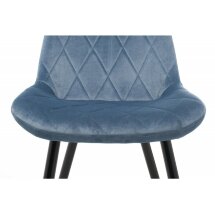 Стул на металлокаркасе Fox black / grye-blue