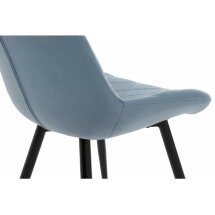 Стул на металлокаркасе Fox black / grye-blue