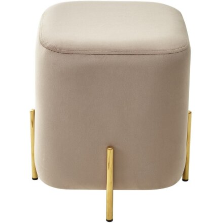 Пуф для гостиной ARES BLUVEL-40 BEIGE / GOLD М-City 