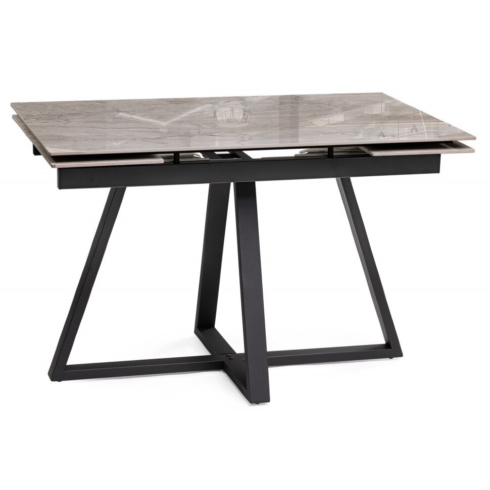 Керамический стол Силлем 120(180)х80х77 dyna fantasico grey / черный Керамический стол Силлем 120(180)х80х77 dyna fantasico grey / черный